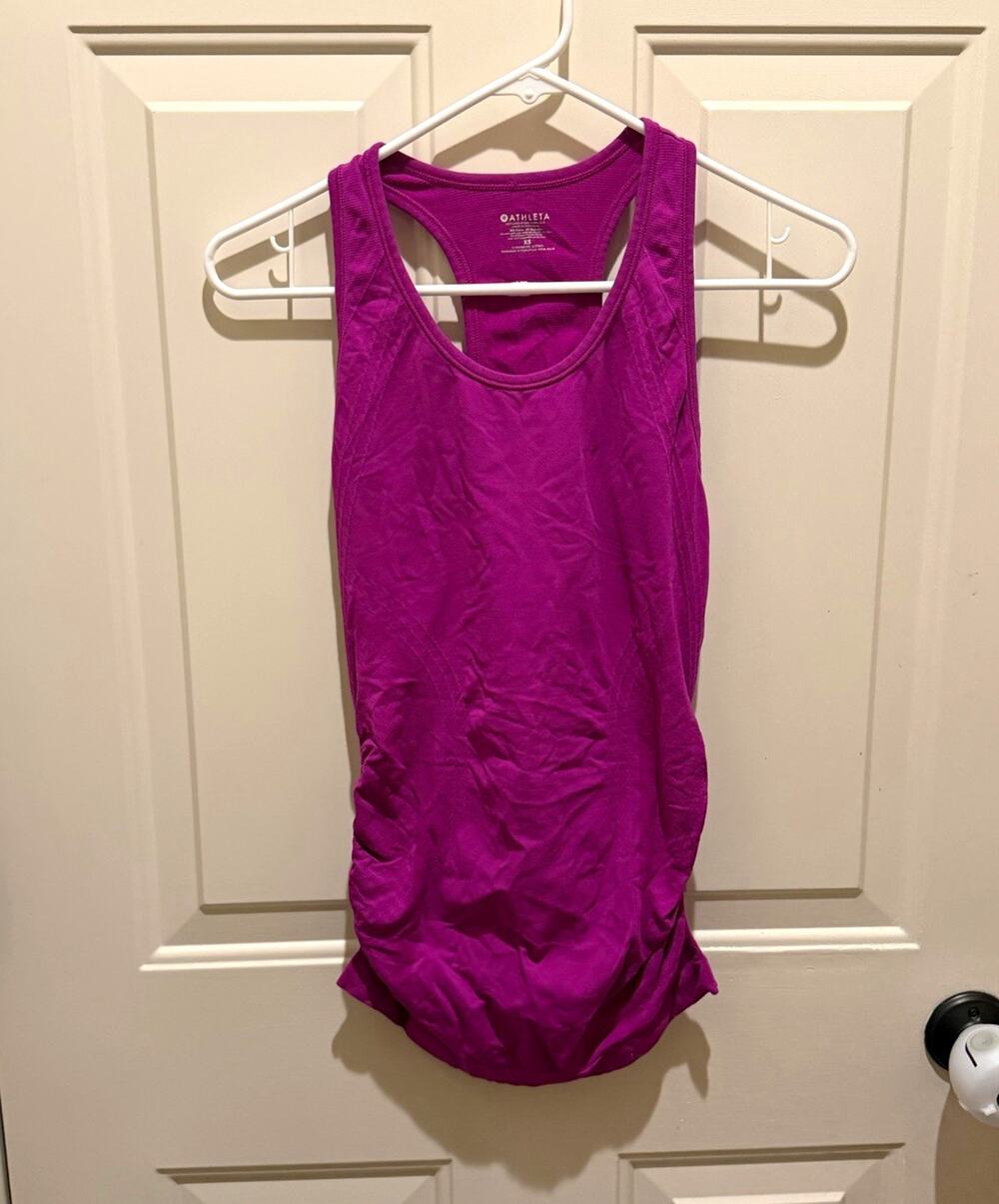 Athleta Women’s Purple Solid Racerback Tank XS Scoop Neck Activewear
